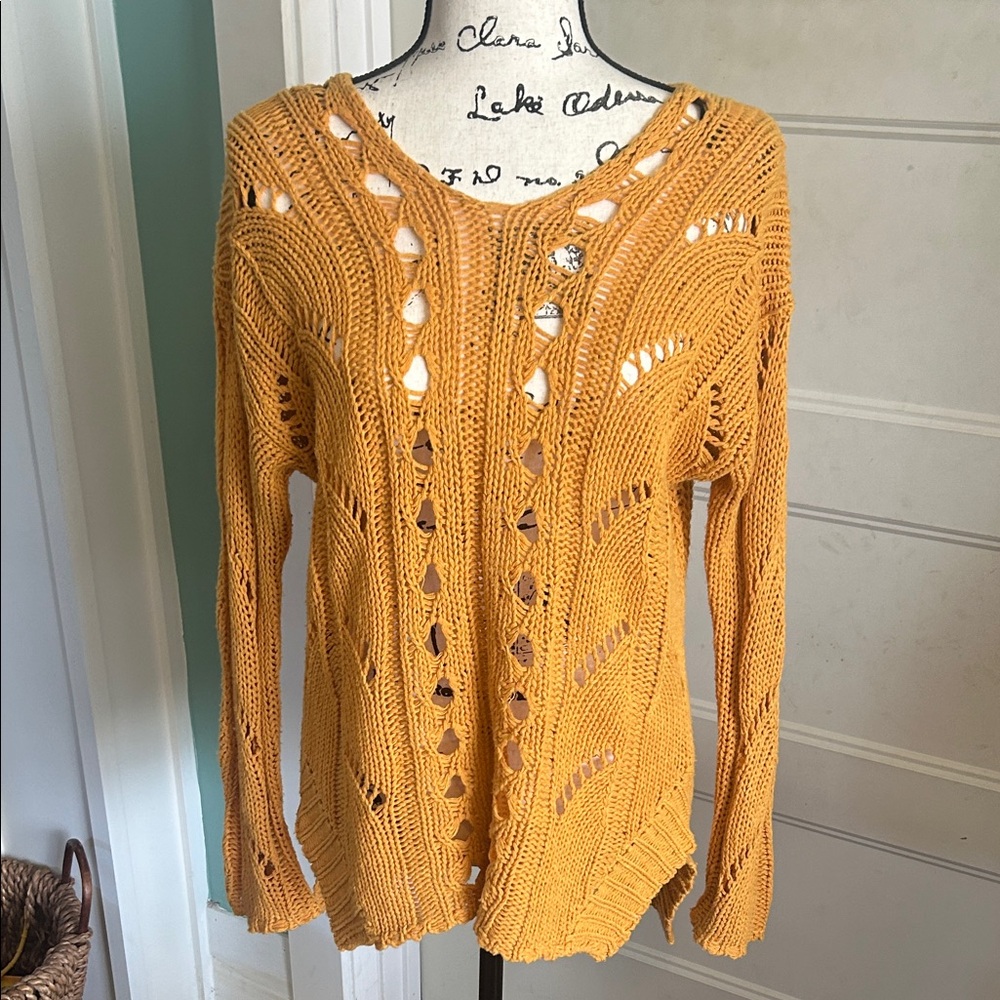 Blu Pepper Mustard Knit Women's Sweater